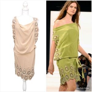 NWT BCBG Max Azria Runway Silk Crochet Lace Dress